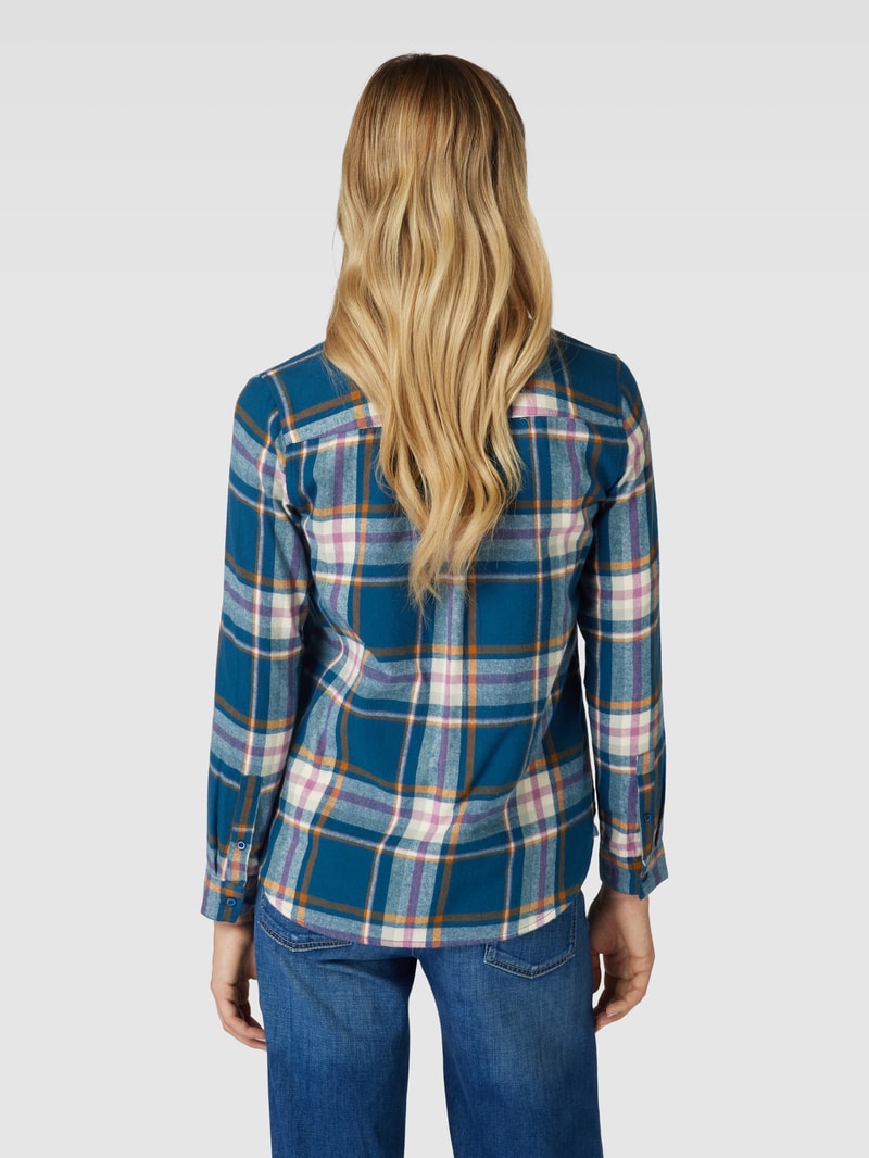 Flanellbluse mit Brusttaschen in senfgelb