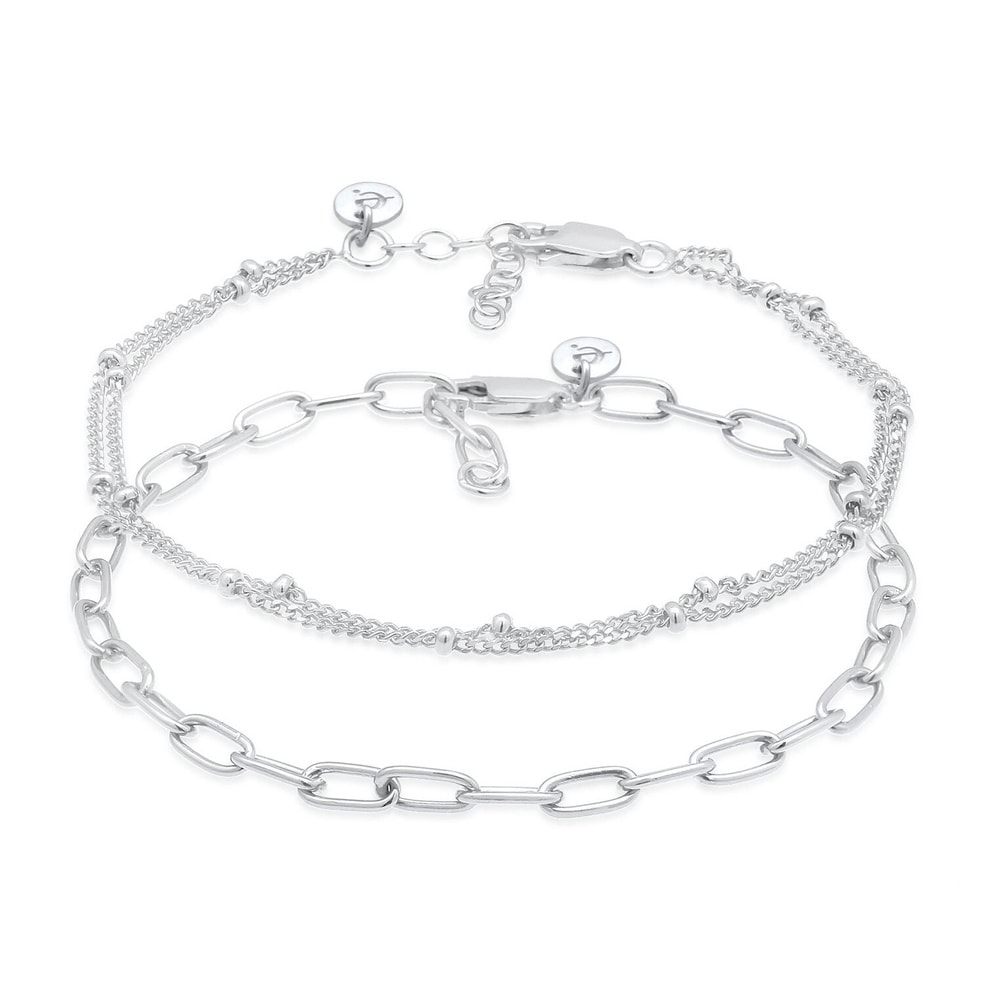 Elli PREMIUM Elli PREMIUM Bracelet Couche Chaîne à Boules Élégant Basic Minimal Bracelets Femm Bracelet