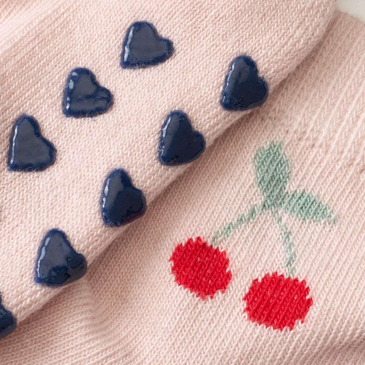 ABS Socken mit Kirsch-Motiv, rosa, Gr. 18/19, 1 St