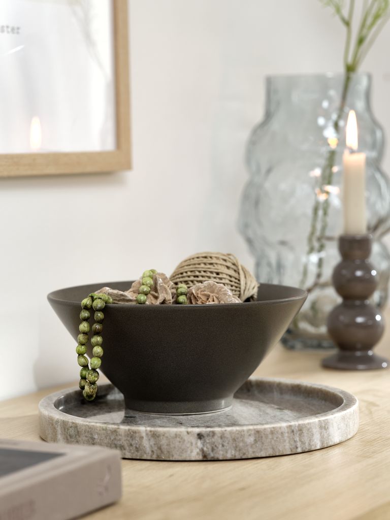 Bandeja decorativa VALDEMAR Ø25cm mármore