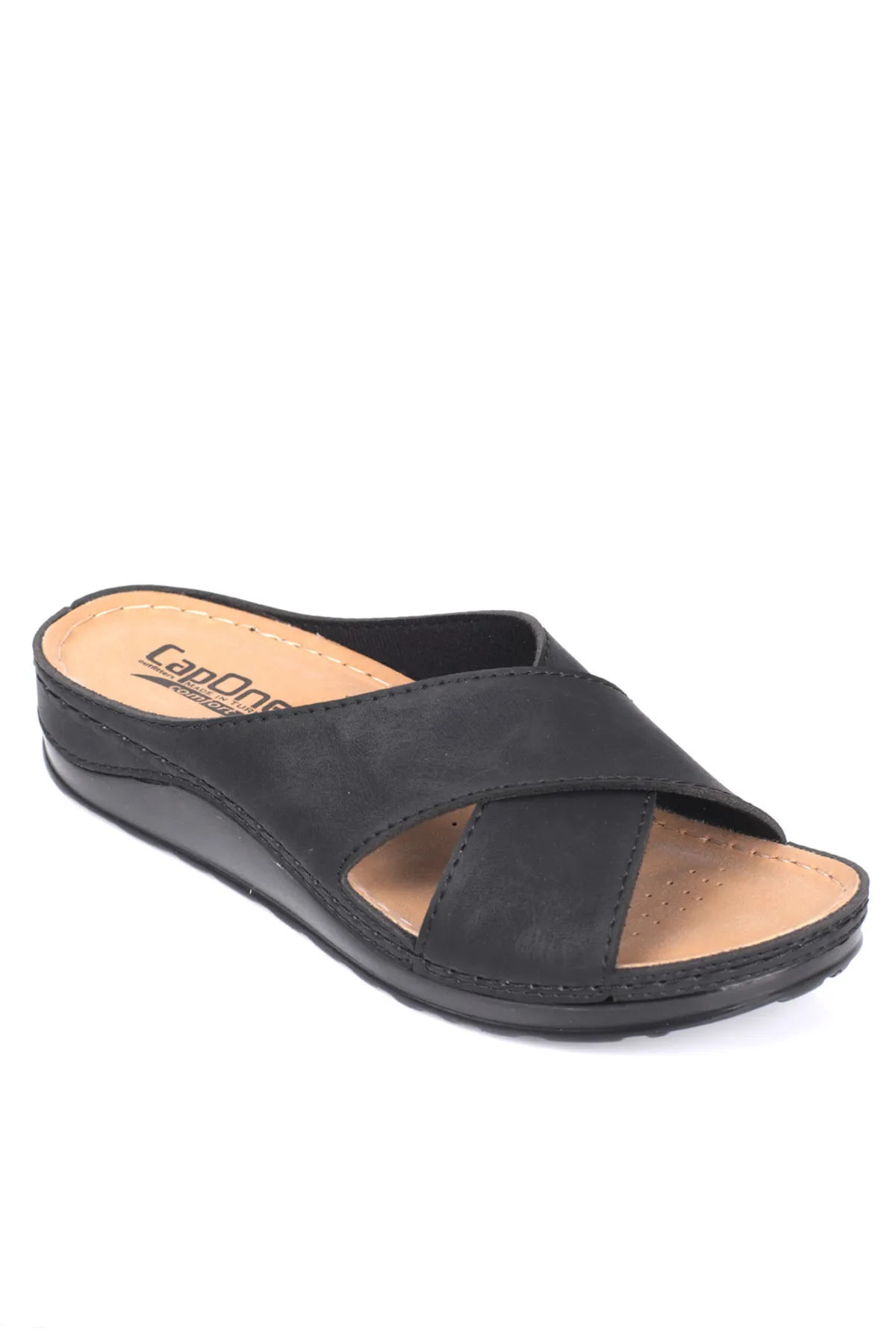 Capone Outfitters  107001 Anatomische Cross-Band-Komfort-Hausschuhe für Damen