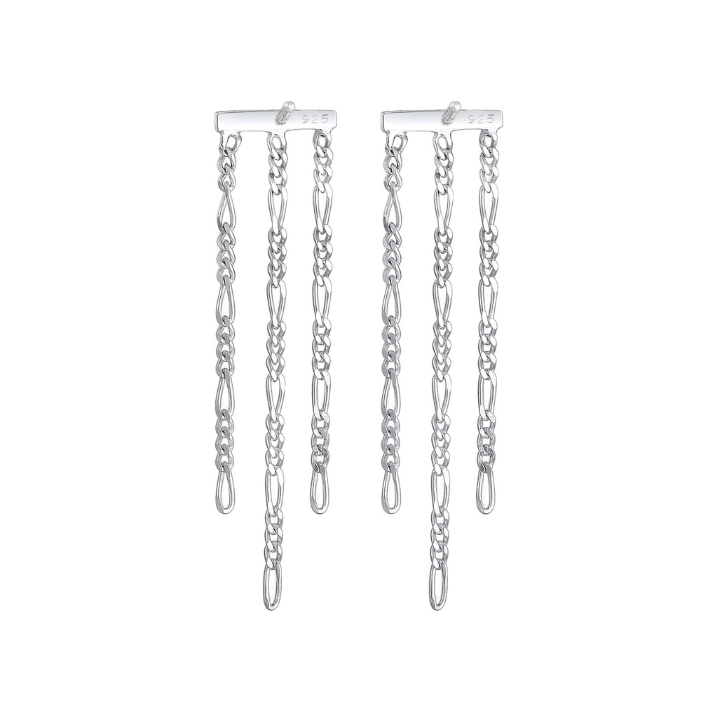 Elli Elli Boucles d'Oreilles Glamour Pendre Chaîne Look Boucles d'Oreilles Femme-(925/ Boucles d'oreilles
