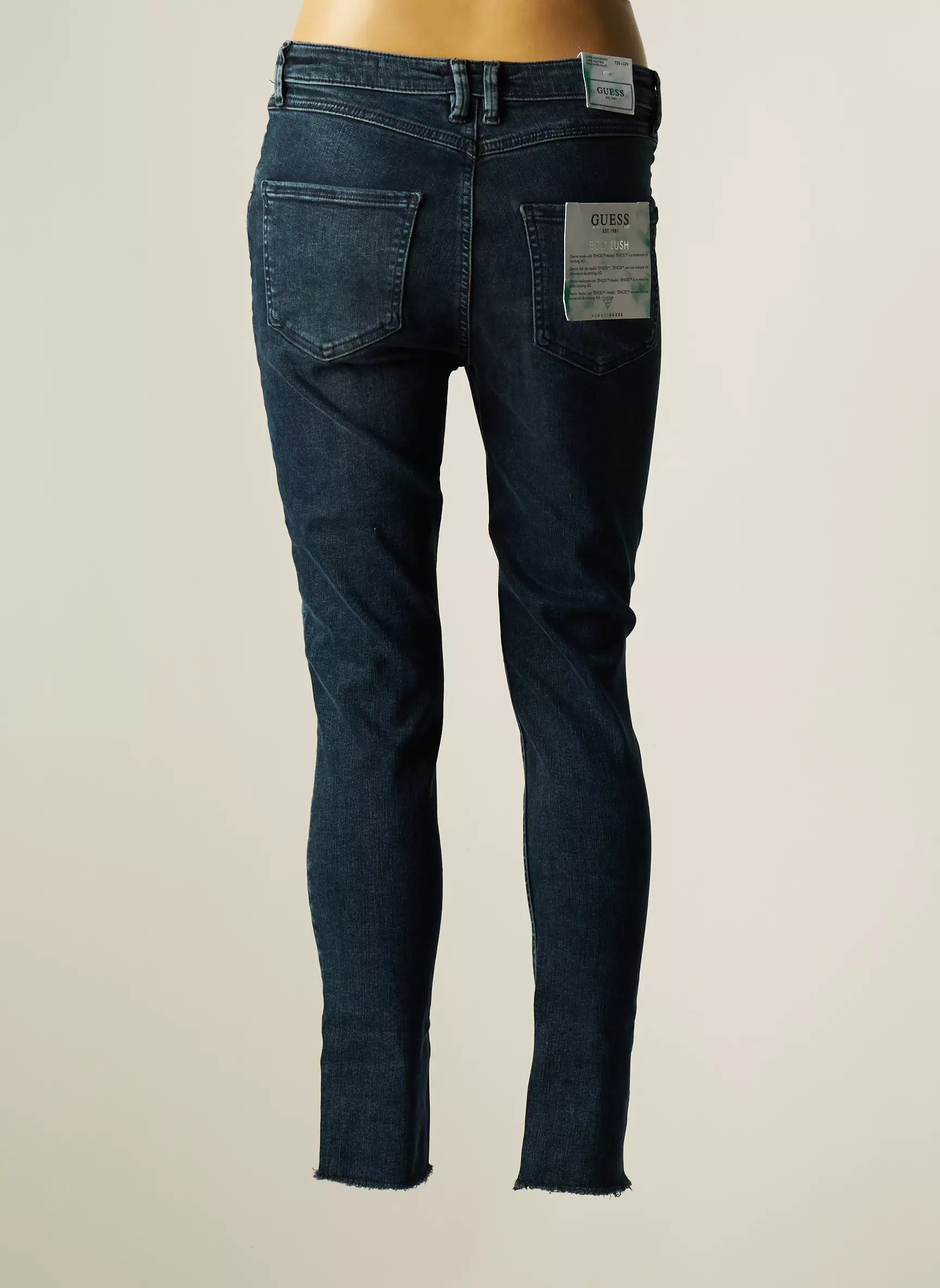 Guess Jeans Coupe Slim Femme couleur bleu