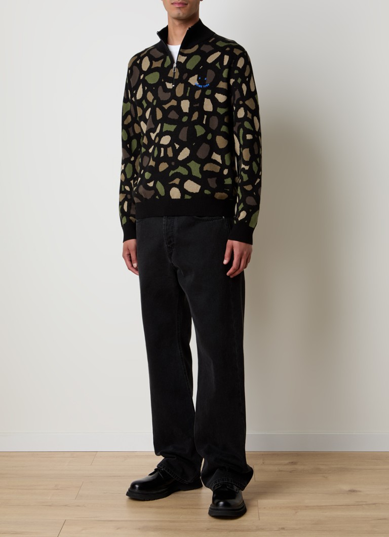 PS Paul Smith Sweater with print and half zip