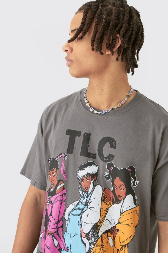 Oversize T-Shirt mit Tlc-Print