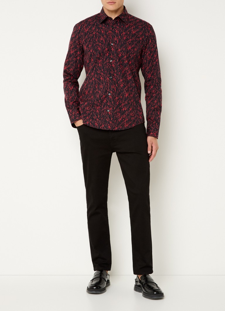 Camisa HUGO BOSS Ermo de corte regular com estampa.