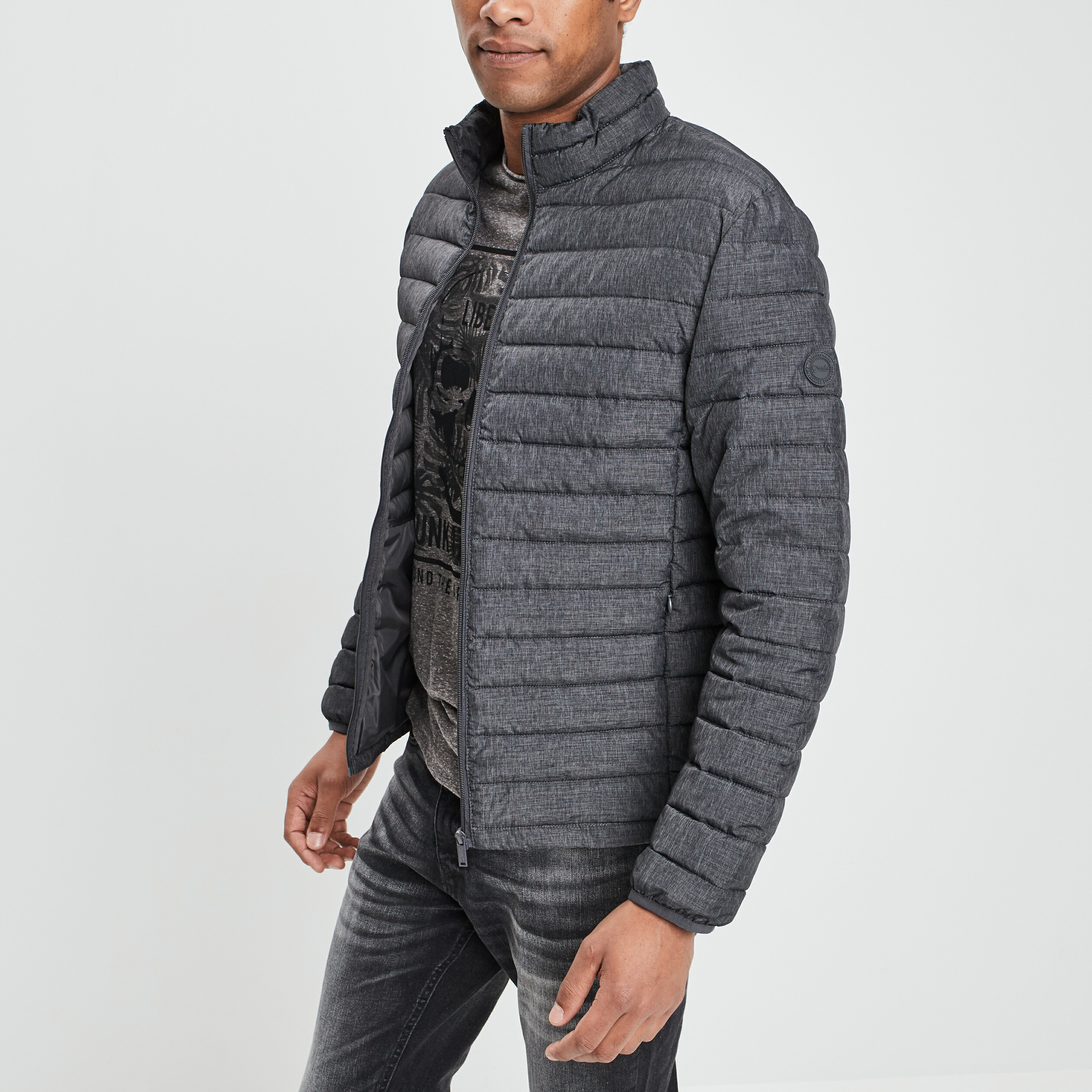Doudoune droite Creeks gris homme | La Halle