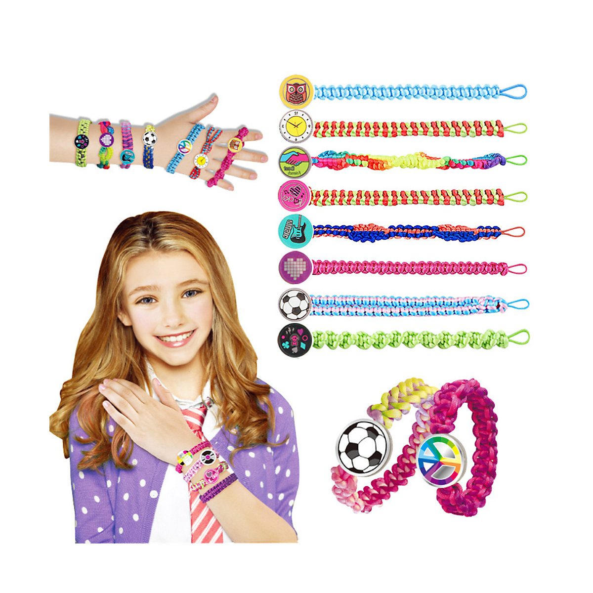 Freundschaftsbändchen Bastelset Armbänder DIY für Kinder
