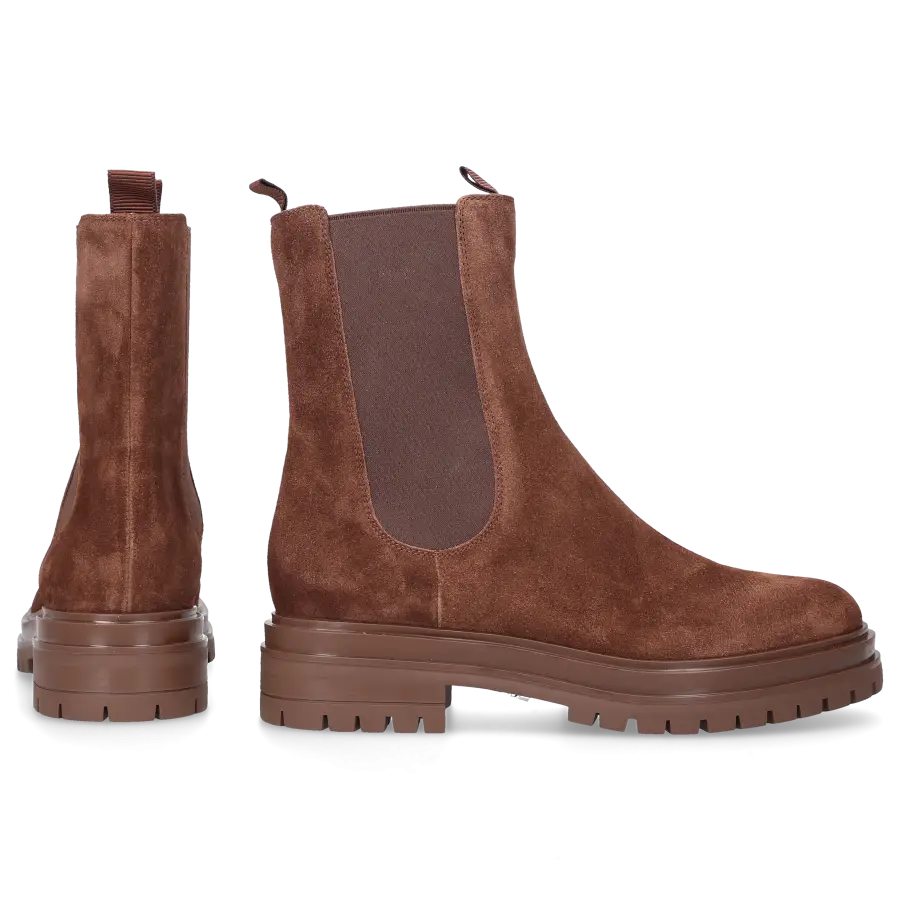 Gianvito Rossi - Chelsea Boots CHESTER Veloursleder - braun