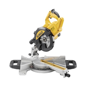 DeWalt DWS774-QS XPS teleskopinis skersinio ir kampinio pjovimo pjūklas, 1400 vatų, 216 mm