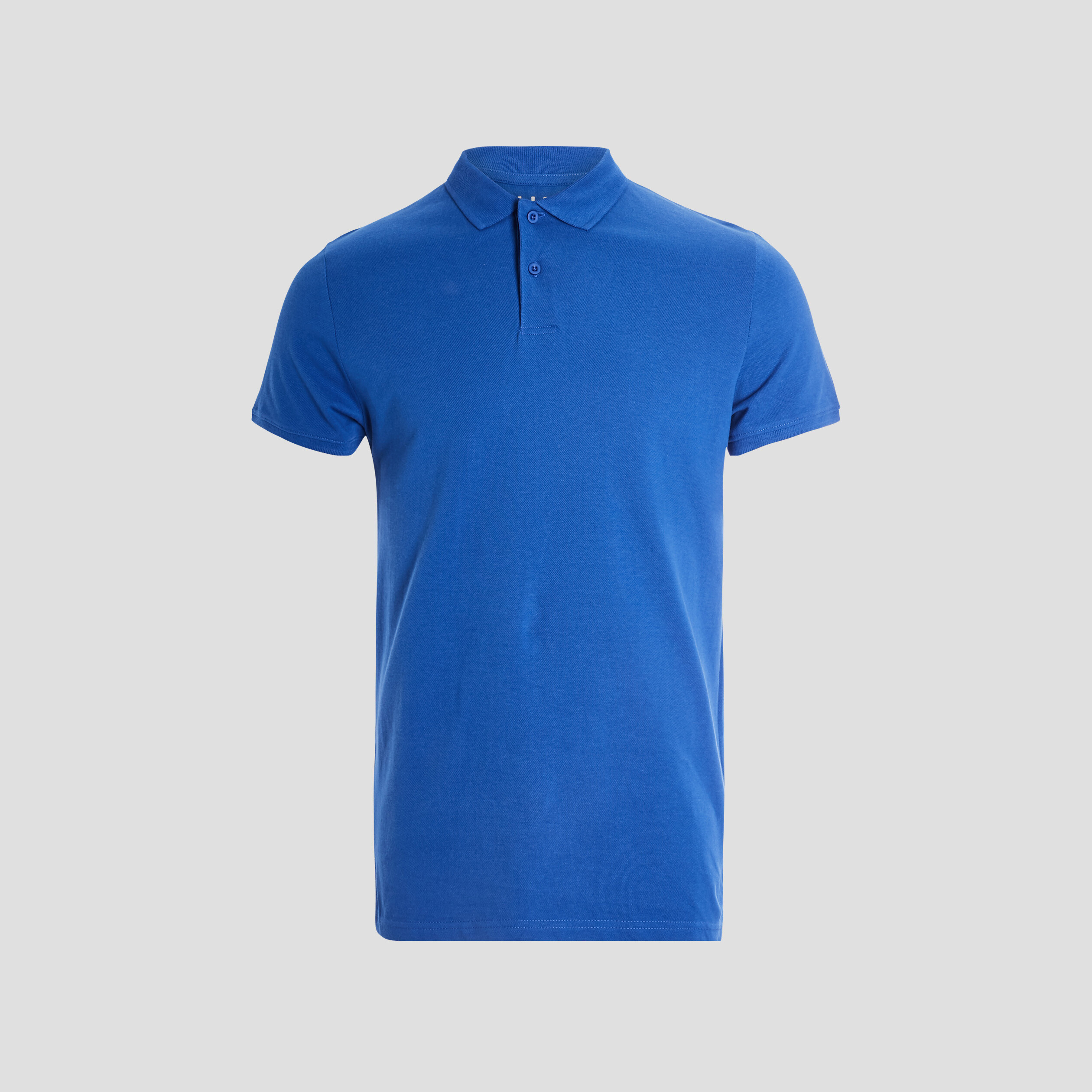 Polo en coton manches courtes bleu roi homme | La Halle