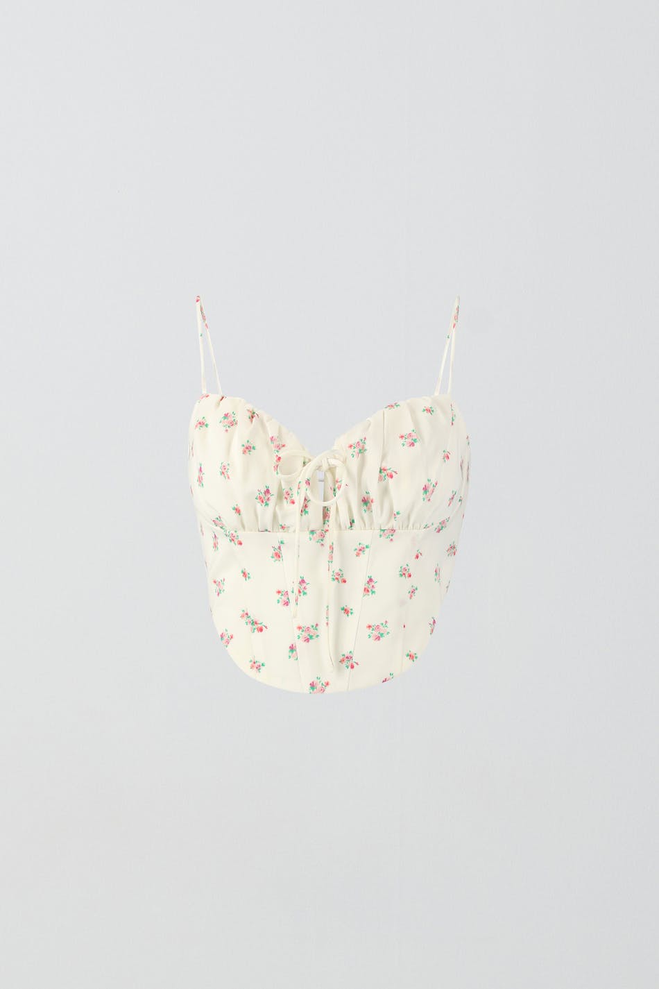 Gathered bust strap top