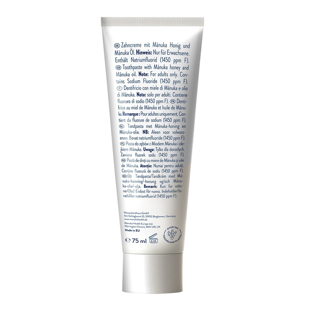 Manuka Honig Zahncreme mit Manuka Öl und Fluorid