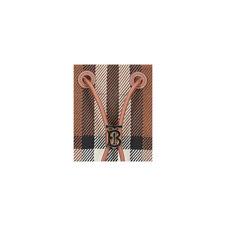 Burberry - Handtasche DRAWSTRING BUCKET Canvas - braun