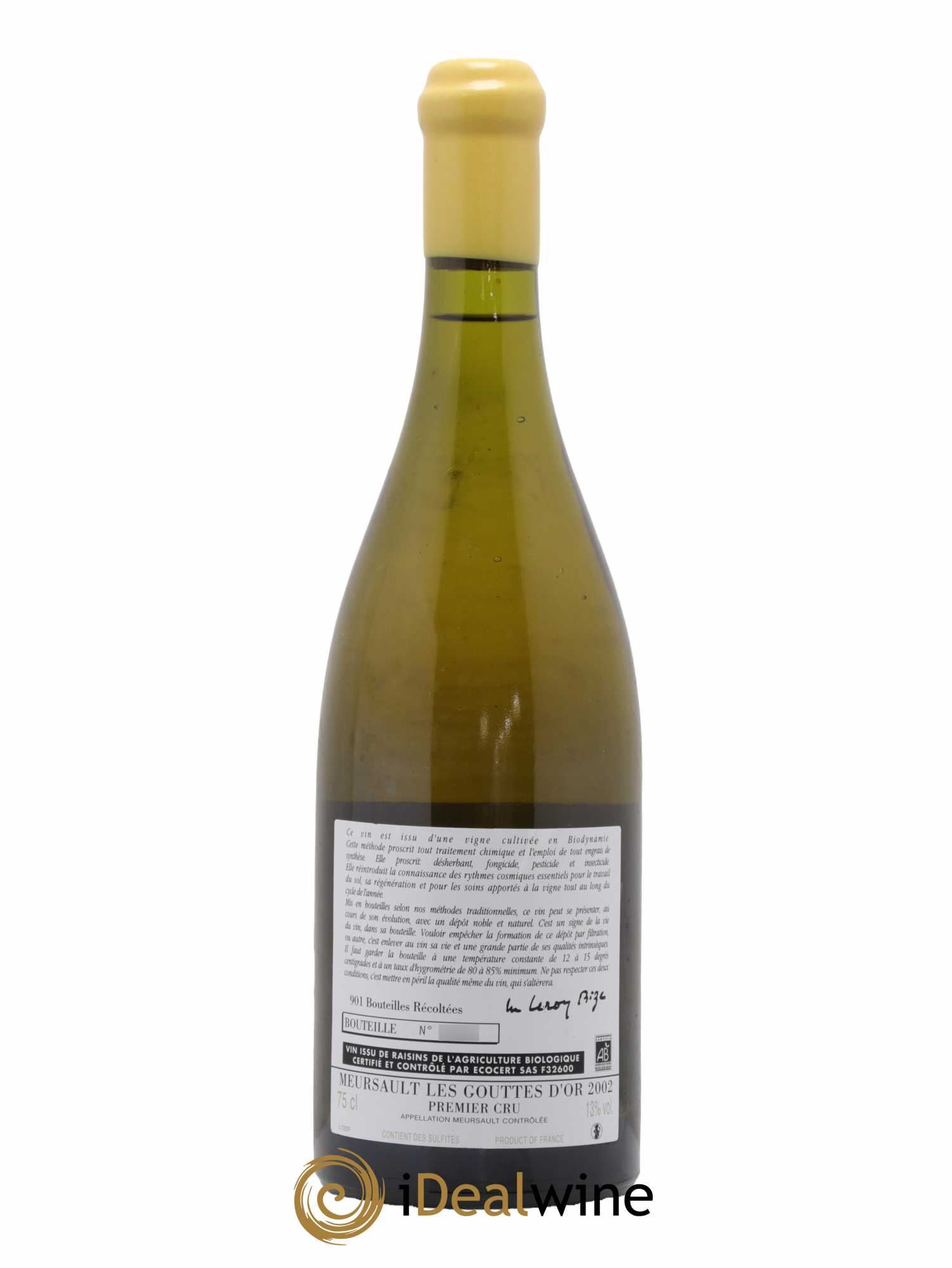 Meursault 1er Cru Les Gouttes d'Or d'Auvenay (Domaine)  2002 - Lot de 1 Bouteille