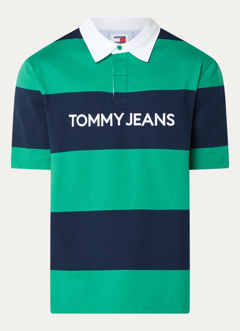 Tommy Hilfiger polo majica regularnog kroja s prugastim printom i vezom logotipa