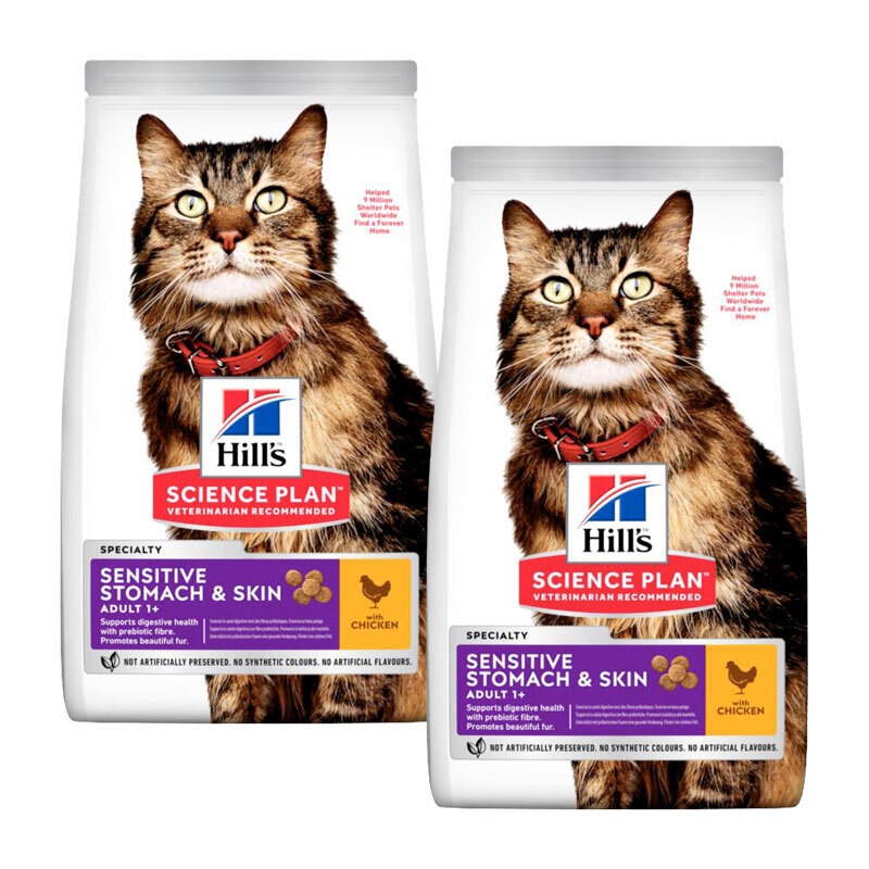 Hill's Trockenfutter Hill's Science Plan Sensitive Stomach & Skin Adult 1+ mit Huhn 2x7 kg