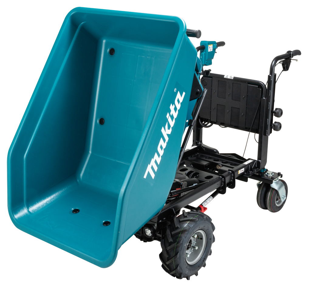 Makita DCU602Z 2 x 18V batteridrevet dumper med elektrisk vippeskuff, ekskl. batterier og lader
