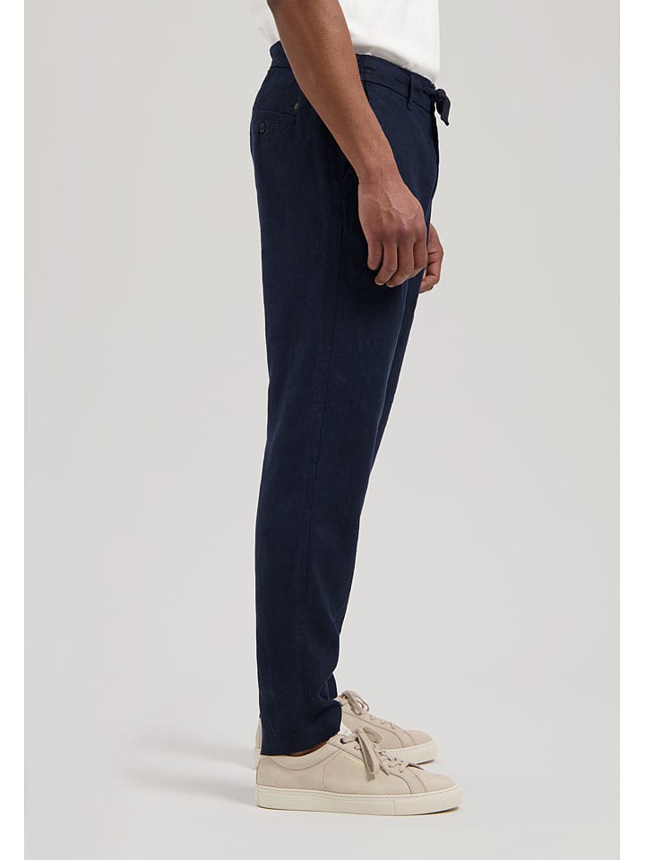 DSTREZZED Leinen-Chino in Dunkelblau günstig kaufen