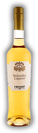 Freihof Holunder Liqueur 0,5 Liter Freihof Holunder Liqueur 0,5 Liter Likör mit feinem Holunderblüten-Aromatik. 0,5	 Liter - Vol 22,5%