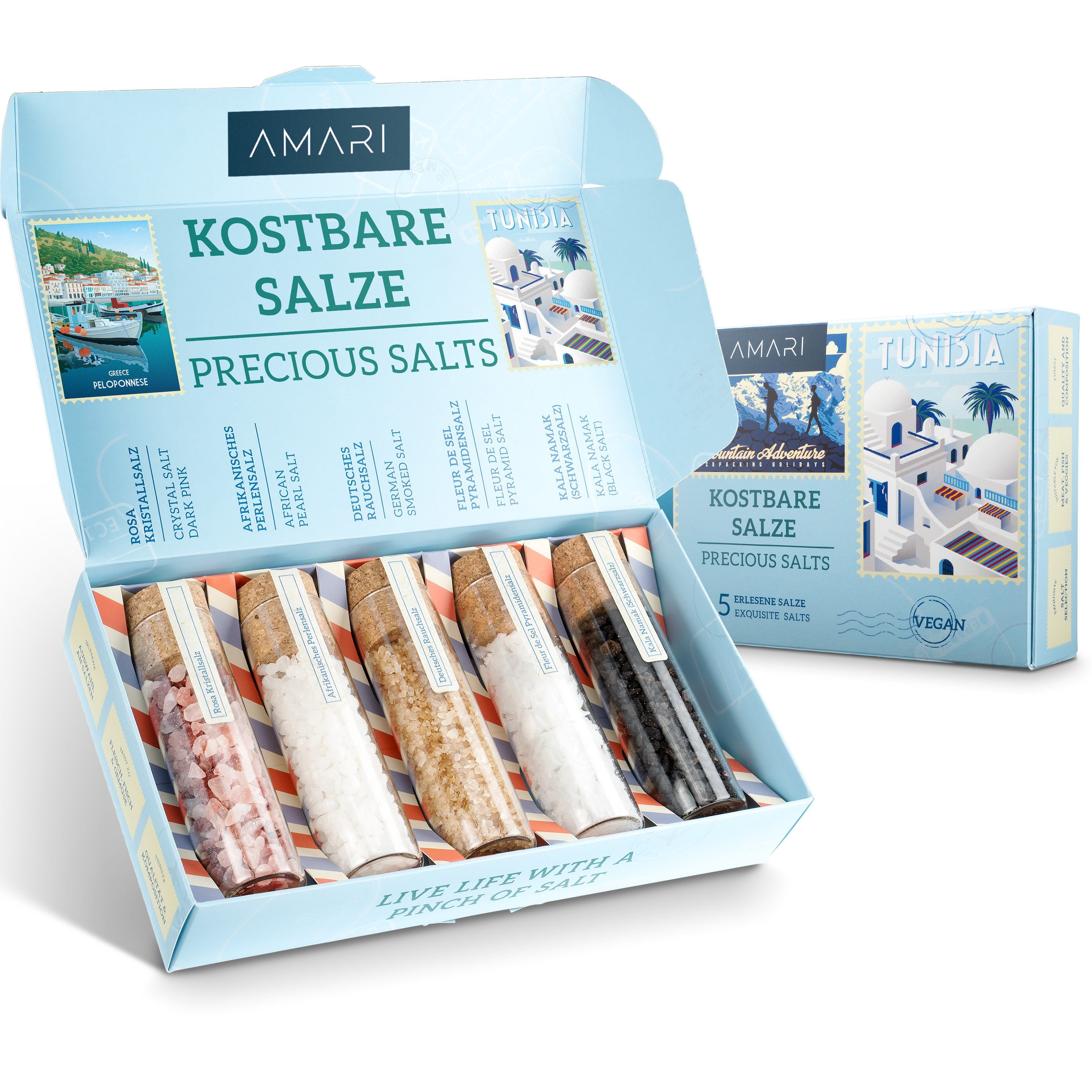 Amari Gewürzkarussell AMARI ® Gewürze Set – 5 erlesene Gewürze - BBQ, Italia, Salze