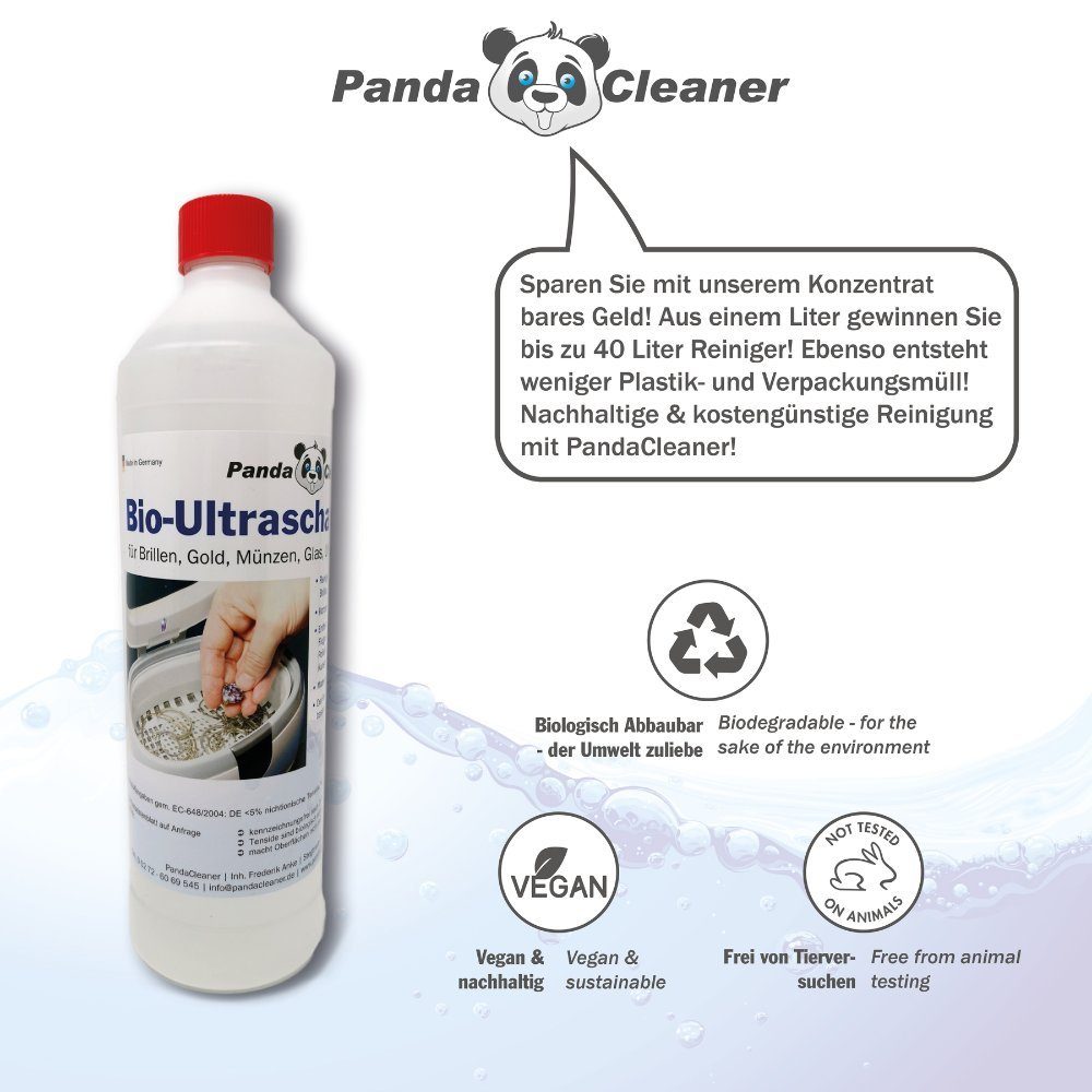 PandaCleaner Bio-Ultraschallreiniger Konzentrat für Ultraschallbad Reinigungskonzentrat (1-St. 500ml)