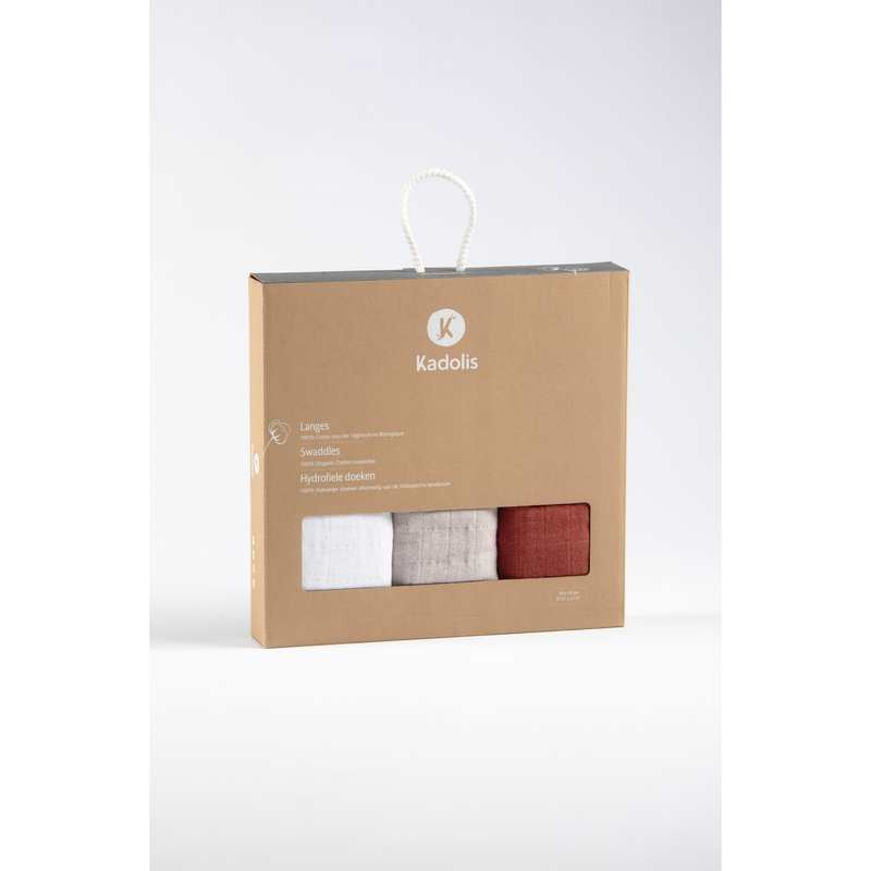Set de 3 langes Coton Bio unis