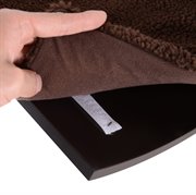 PawHut Katzenliege Katzen Wandliege Katzenbett Katzenregal Wandmontage Plüschauflage MDF Braun 41 x 28 x 21 cm