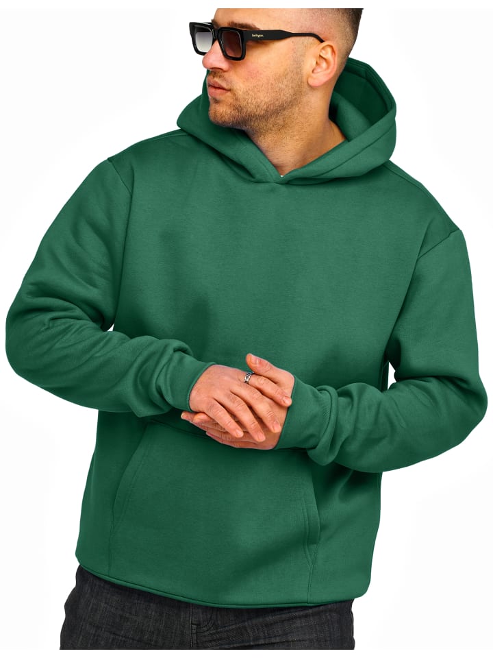 DAILY COTTON Kapuzenpullover - DCTALGAR Oversize Hoodie Sweatshirt in Green College günstig kaufen