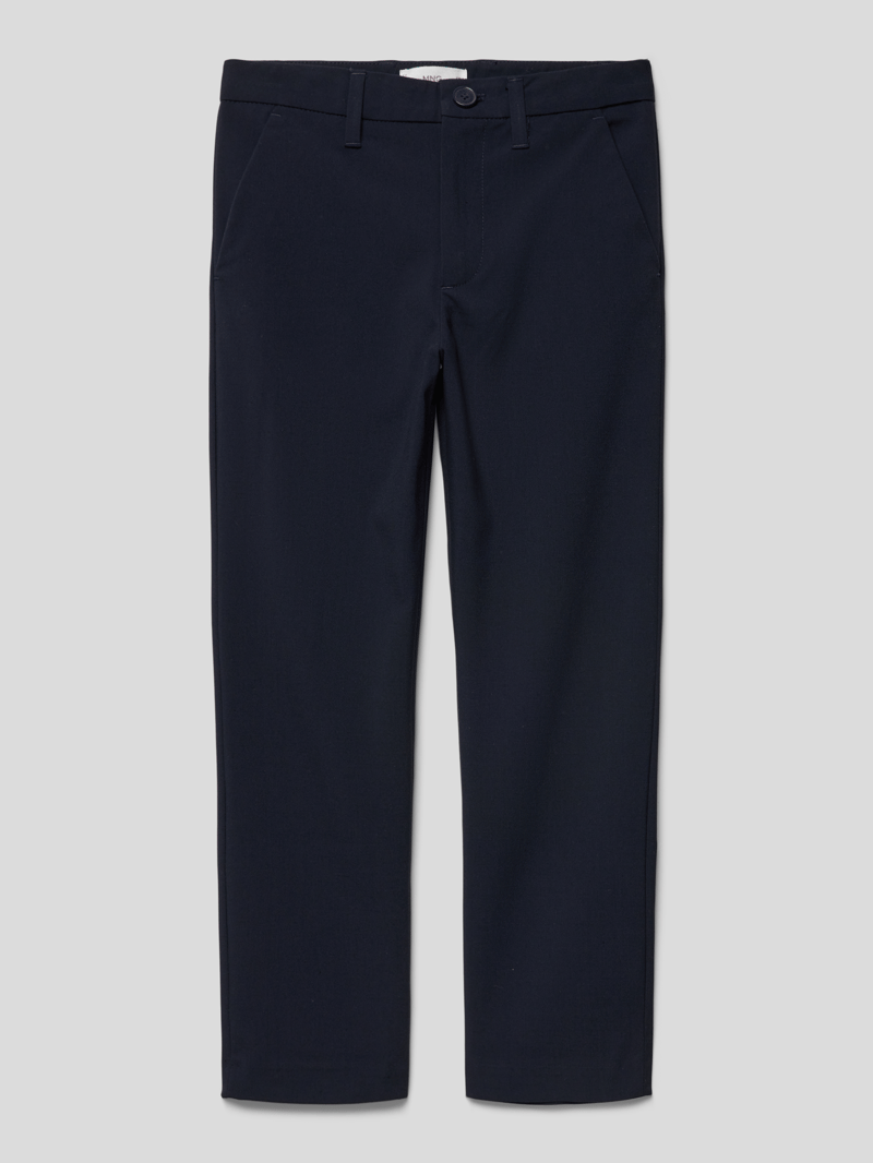 Stoffhose mit französischen Eingrifftaschen in marineblau