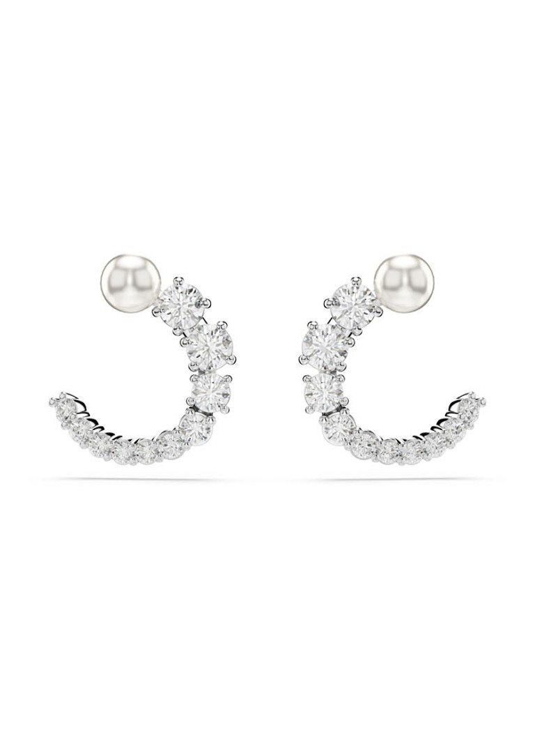 Swarovski Matrix stud earrings with crystal