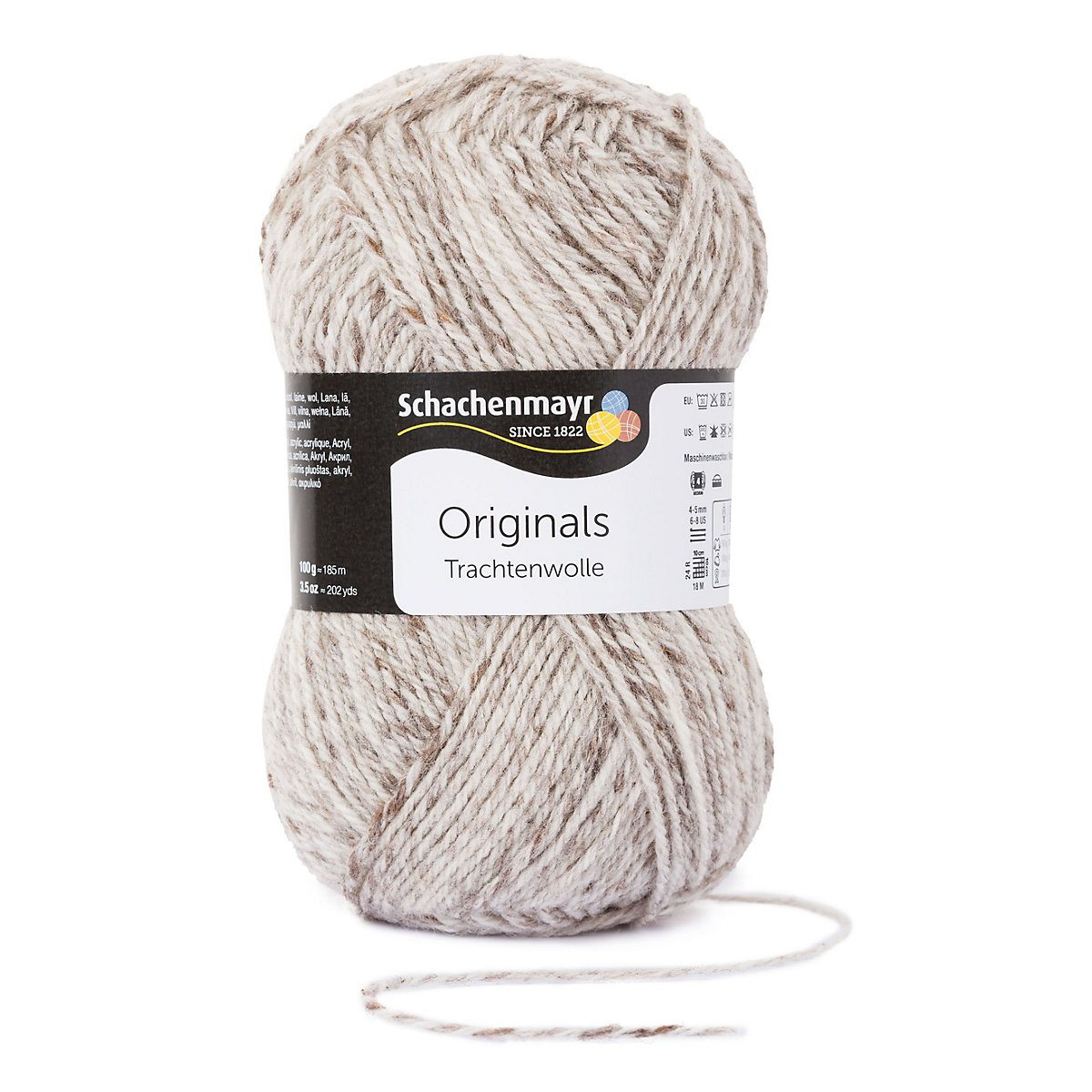 Handstrickgarne Trachtenwolle, 100g Sisal Flammé