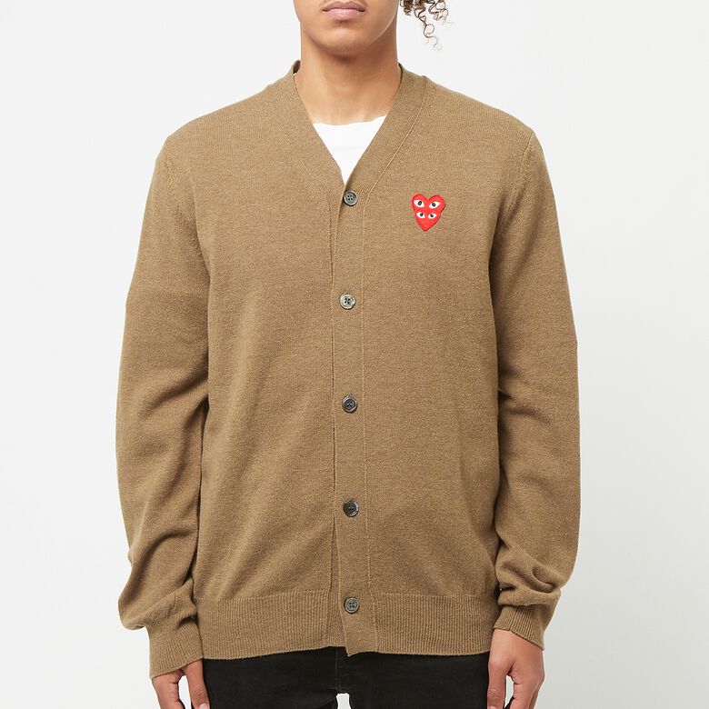 Comme des Garcons Play Knit Cardigan brown
