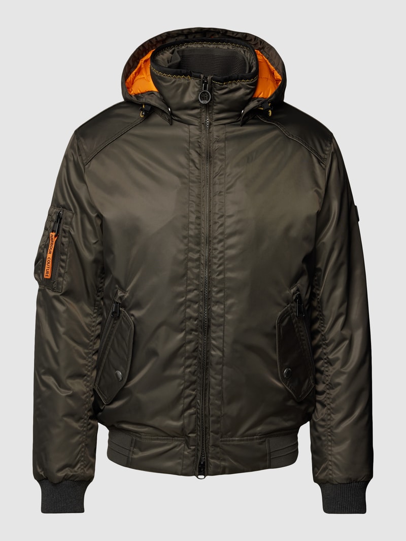 Funktionsjacke mit Kapuze Modell 'CICERO' in olivgrün