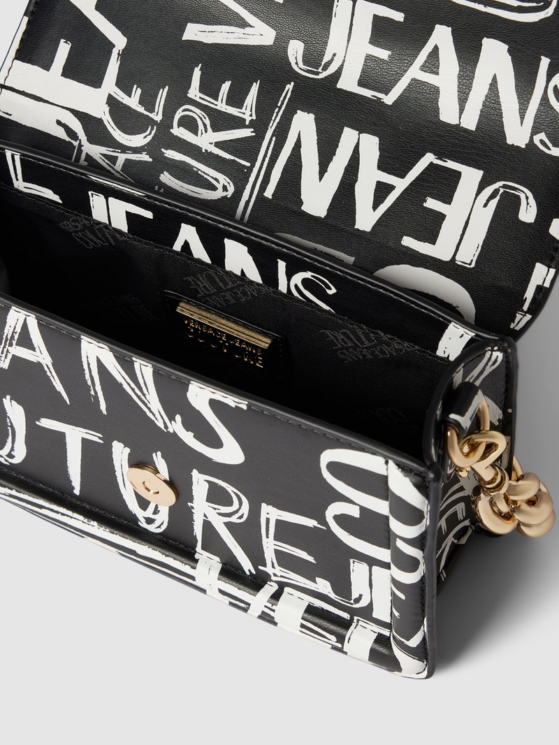 Handtasche mit Allover-Print in schwarz