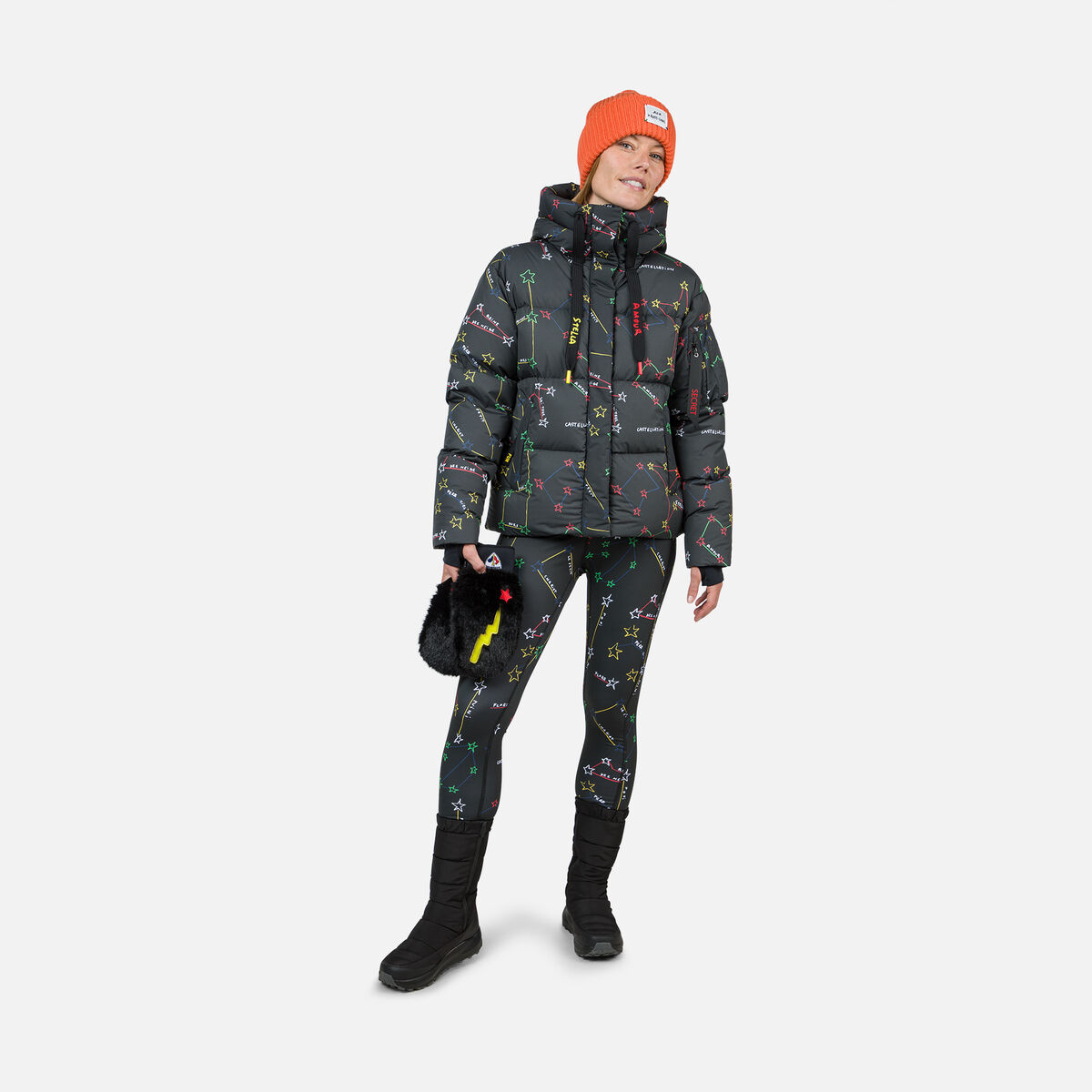 JCC Modul Printed Down Bomberjacke für Damen
