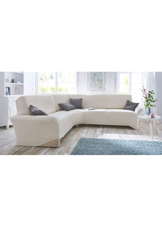 Ecksofa-Husse mit Hoch-Tief Effekt