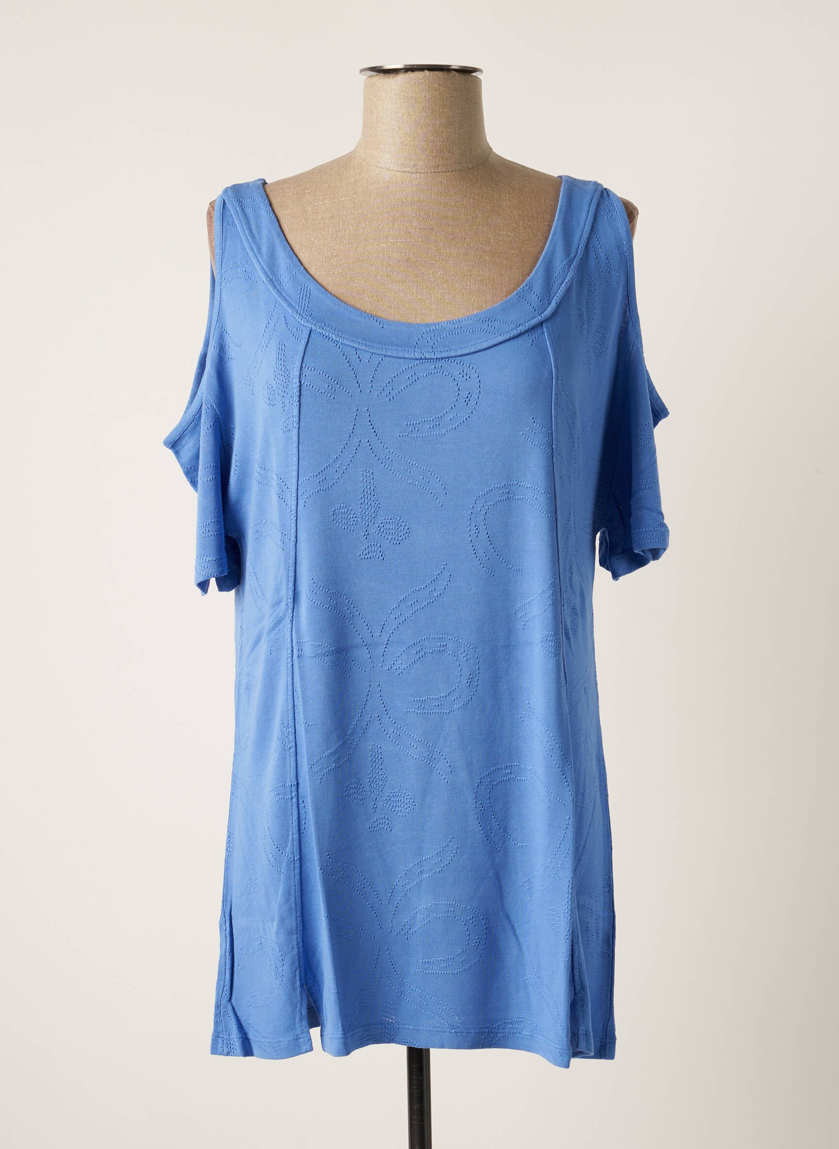 Maloka Tuniquemanchecourte Femme couleur bleu