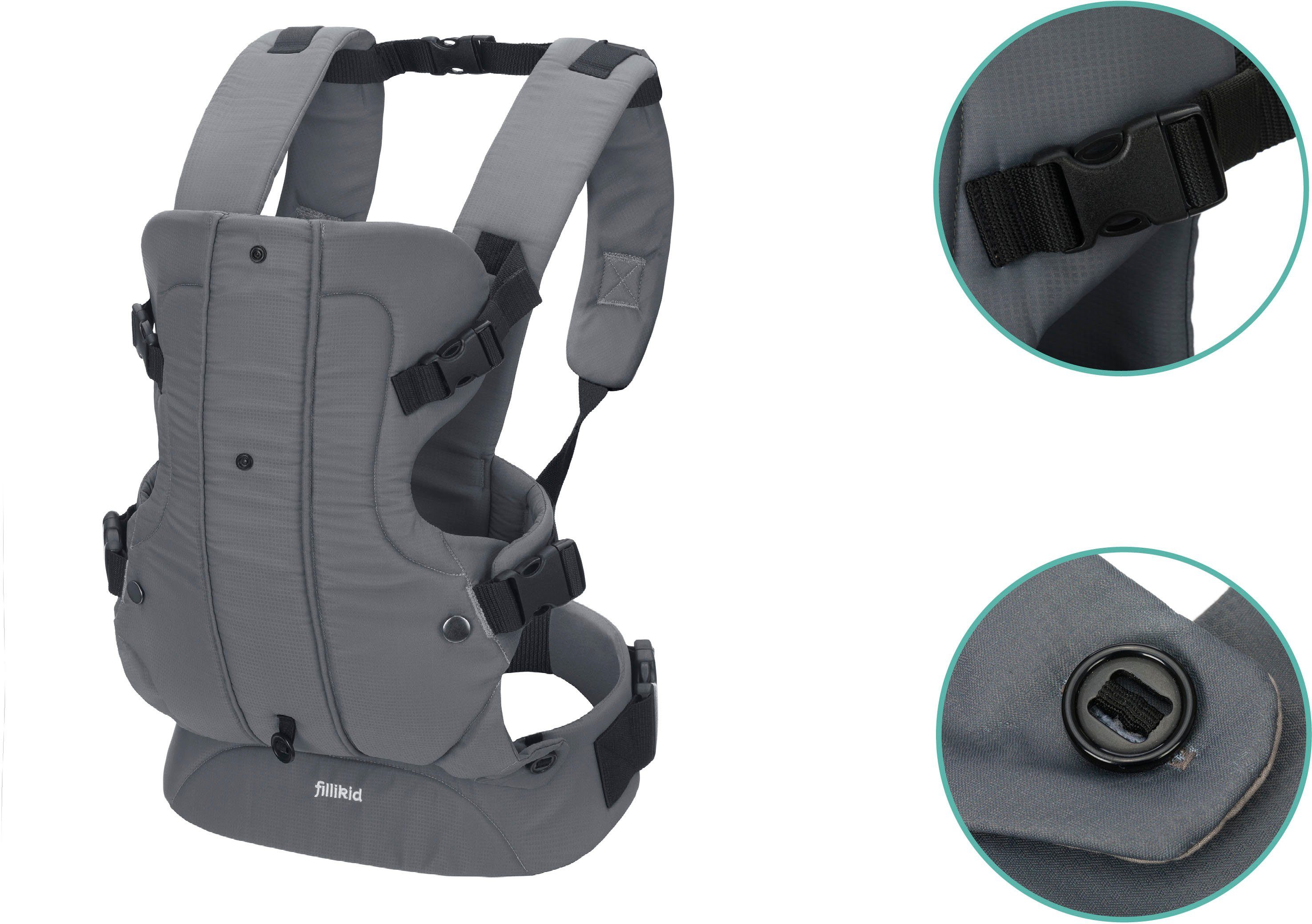 Fillikid Bauchtrage Sport, grau