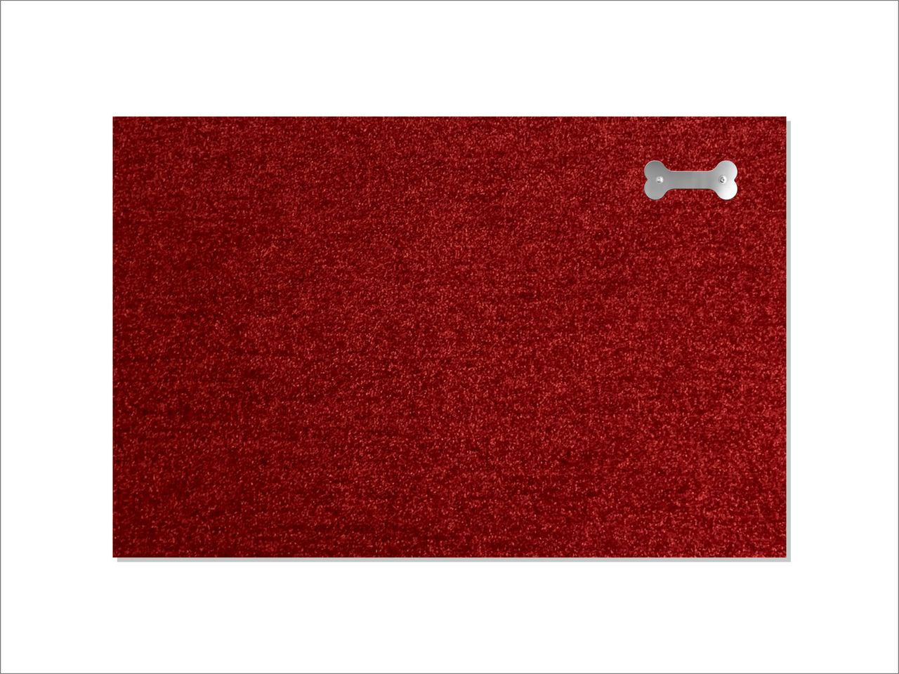 Keilbach Designprodukte Keilbach Fußmatte mit Edelstahlelement, 87 x 57 cm, red