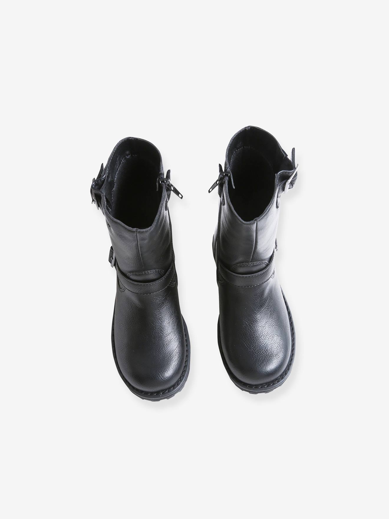 Bottes esprit motard fille noir