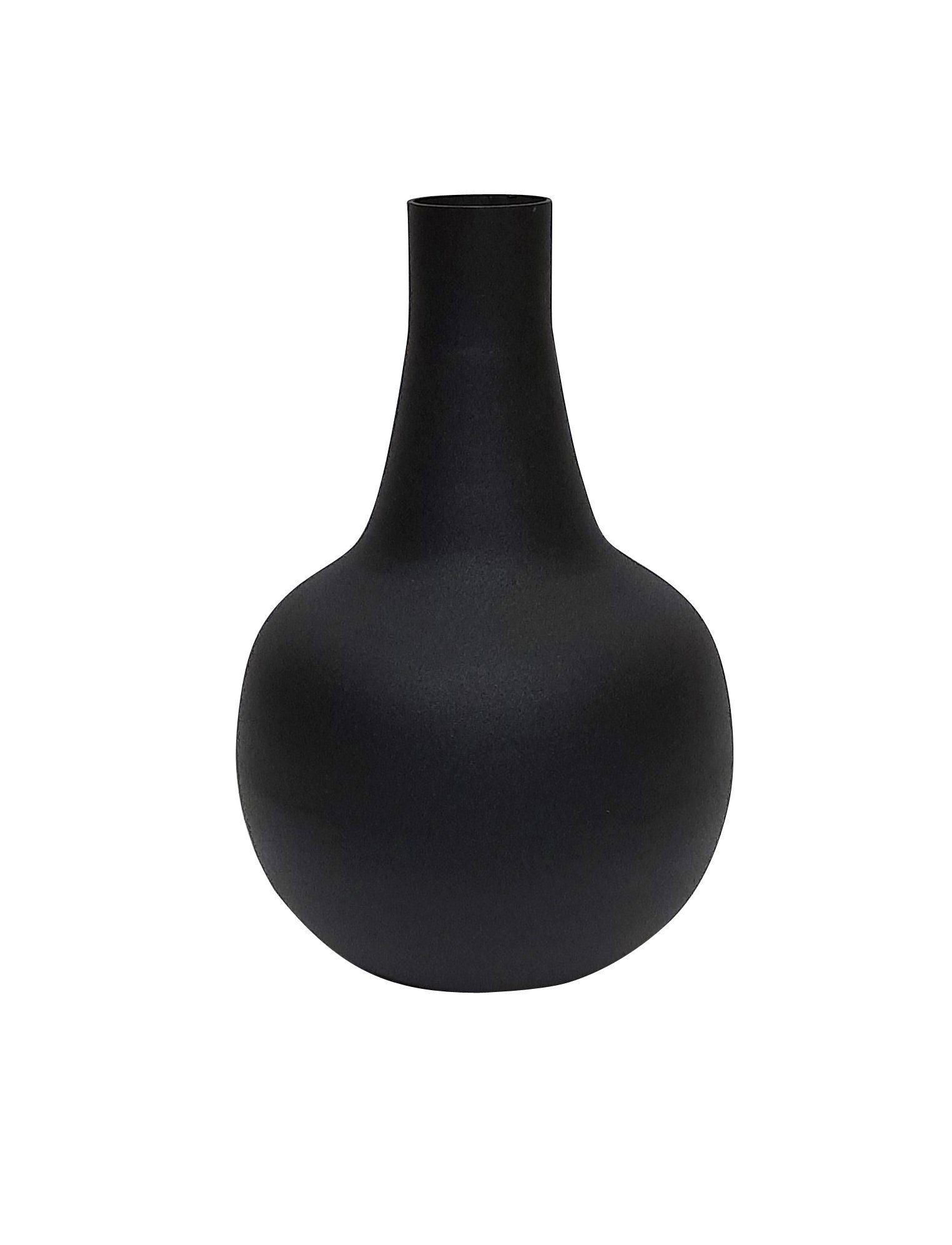 LaLe Living Dekovase Blumenvase Lamia in Schwarz, H: 23cm