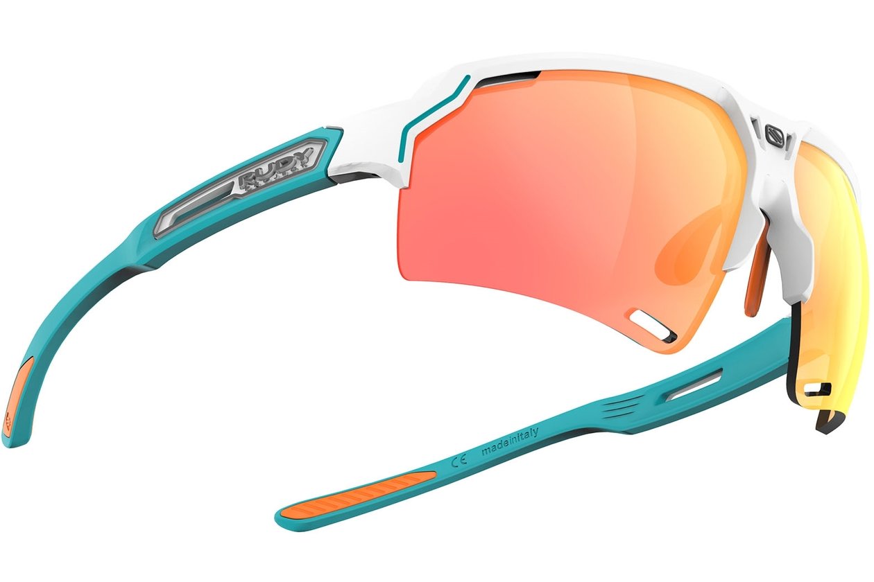 Rudy Project Deltabeat Whitegloss / Emerald Matte - Multilaser Orange