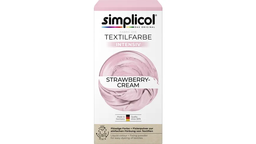 simplicol Textilfarbe intensiv Strawberry-Cream 150 ml
