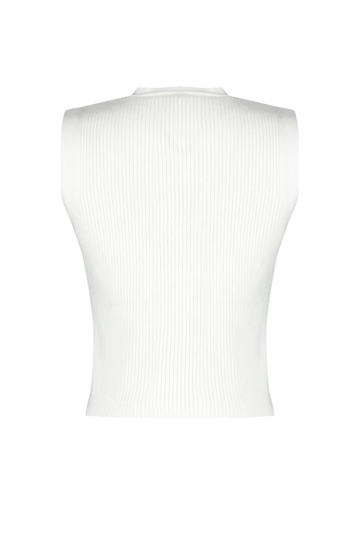 Trendyol Collection  Ecru Crop Premium/Special Yarn Top Strickbluse TWOSS24BZ00258
