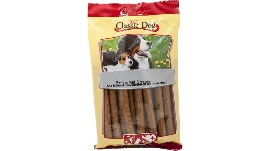 Classic Dog Hundesnack Rollos mit Strauß 20er