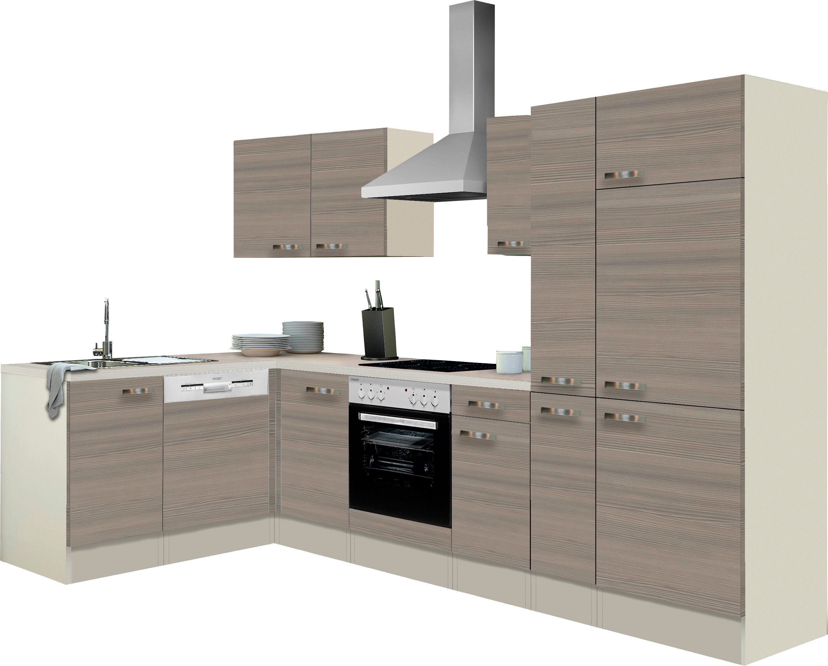OPTIFIT Winkelküche Vigo, mit E-Geräten, Stellbreite 300 x 175 cm