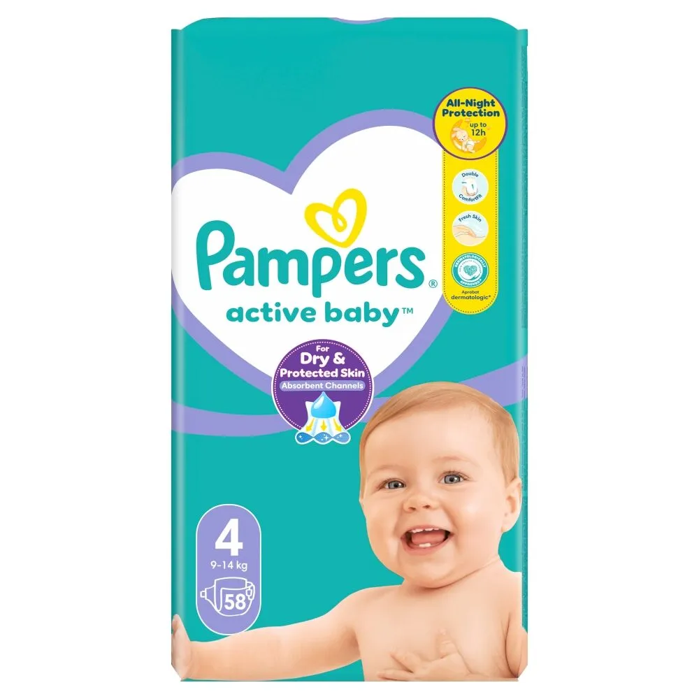 Pampers Active Baby Pieluchy Maxi plenice
