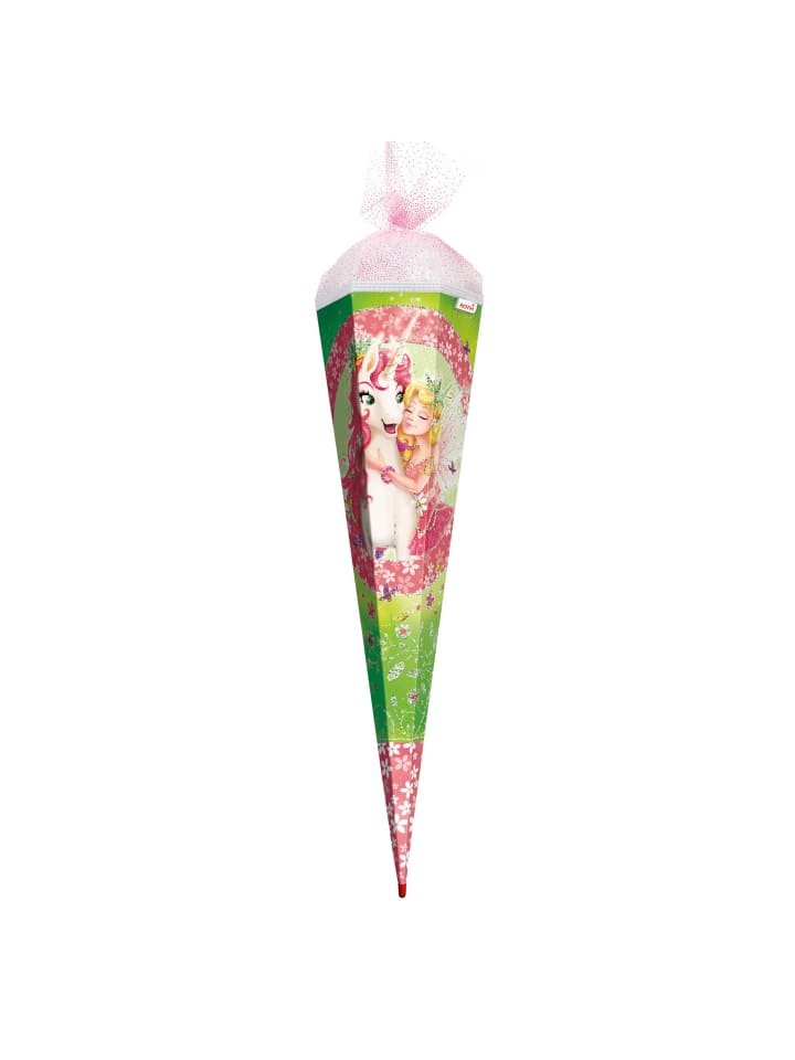 ROTH Schultüte groß Einhornglück 85 cm, Glitter und Glitzerborte in Bunt günstig kaufen onesize