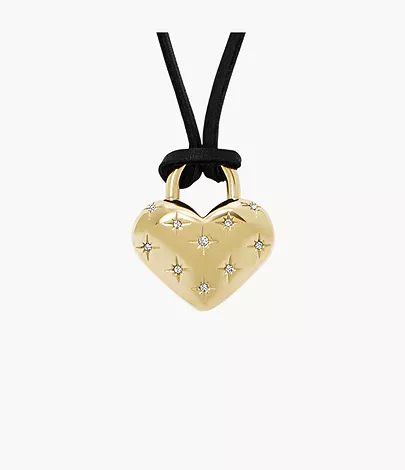 Fossil Kette Sadie All My Love Anhänger Heart Edelstahl goldfarben